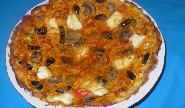 Vejetaryen Pizza Omleti
